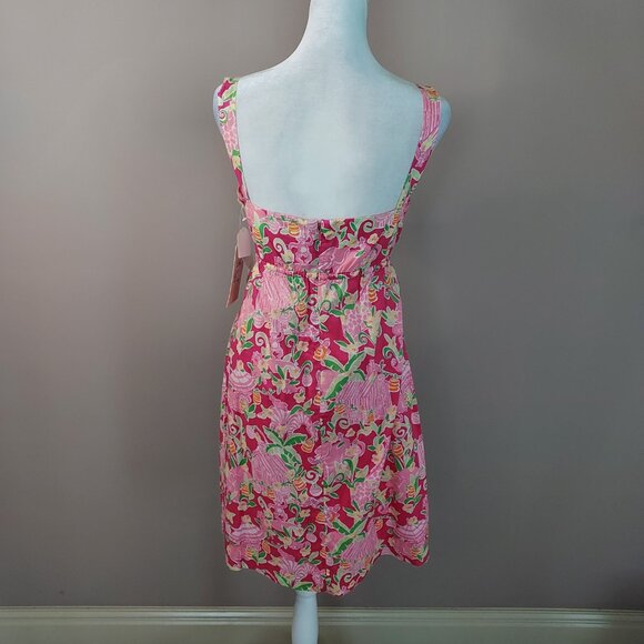 Vintage Lilly Pulitzer Y2K Umbrella Jungle Slathouse Rock Mini Dress Size 10 - Picture 2 of 11